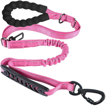 Reflective Shock Absorbing Pet Leashes with Car Seatbelt，Medium and Large Dog Tactical Safety Leash，Explosion-proof Dog Leash