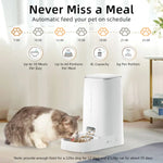 ROJECO Automatic Cat Feeder Pet Smart WiFi Cat Food Kibble Dispenser Remote Control Auto Feeder For Cat Dog Dry Food Accessories - shimendi