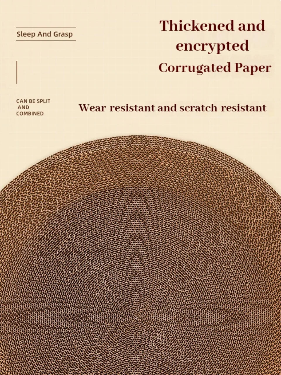 Corrugated Cat Scratcher Cat Scrapers Round Oval Grinding Claw Toys for Cats Wear-Resistant Cat Bed Nest Cat Accessories