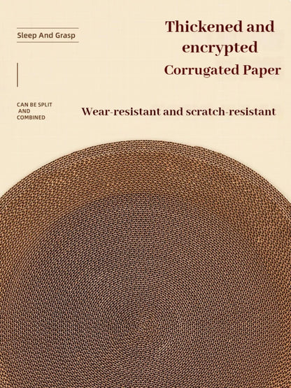 Corrugated Cat Scratcher Cat Scrapers Round Oval Grinding Claw Toys for Cats Wear-Resistant Cat Bed Nest Cat Accessories