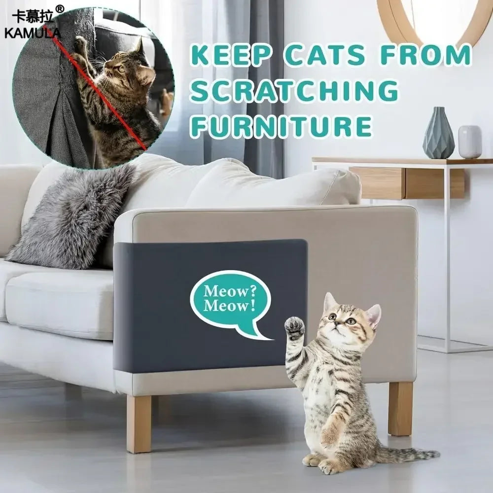 Cat Scratching Mat with Self-Adhesive Trimmable Cat Carpet Cat Scratching Carpet Corner Wall Cat DIY Scratch Furniture Protector