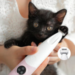 Pet care Trimmer Set-Low Noise dogs & Cats Trimmer, Wireless, LED & Waterproof - shimendi