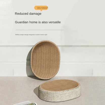 2in1 Cat Scratching Board Protect Furniture Grinding Claw Toys Oval Sisal weaving Wear-resistant Cat Nest Cat Accessories