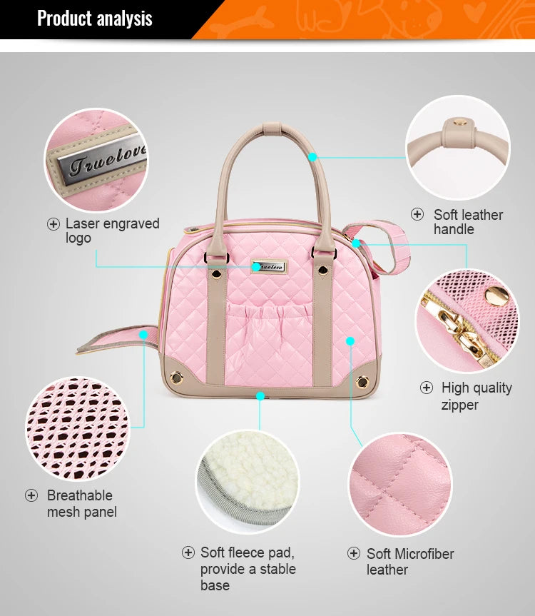 Truelove Fashion Pet Carrier Handbag Out of Portable Bag Space Cabin Hug Cat Dog Artifacts Out Bag Backpack Pet Box Cage TLX6971