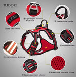Truelove Pet harness Fashionable Nylon Durable Dog Harness Reflective Breathable Padded Training Vest Luxury Pet Accessories - shimendi