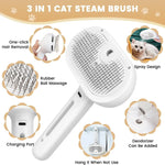 Upgraded Pet Spray Grooming Comb Steamy Floating Hair Removal Cleaning Steam Brush Styling for Dogs Cats Accessories - shimendi