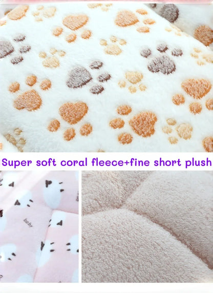 12 Color Dog Bed Mat Portable Pet Sleeping Bed Plush Blanket Washable Cat Bed Sofa Home Travel Comfort Warm Soft Flannel Blanket