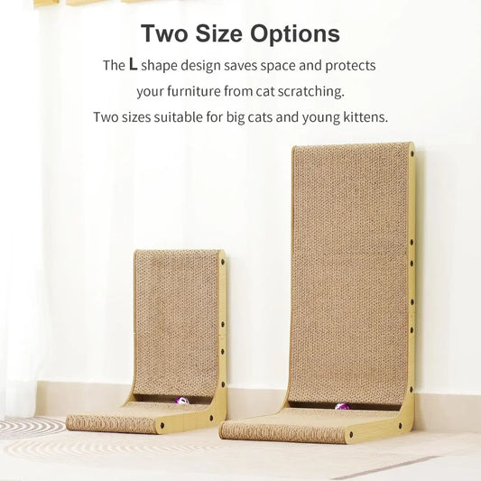 Scraper for Cats Cardboard Large/Small L-shape Wear-resistant Scratch-resistant Cat Scratching Post Cat Toy Pets Cat Accessories - shimendi