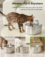 APETDOLA 4L Wireless Cat Water Fountain Auto Sensor Drinking Fountain For Cats Dog Drinker Pet Water Dispenser Accessories - shimendi
