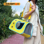 Portable Pet Carrier Bag for Small Dogs Cats Outdoor Foldable Cat Bag Breathable Cat Shoulder Bag Kitten Carrying Bag - shimendi