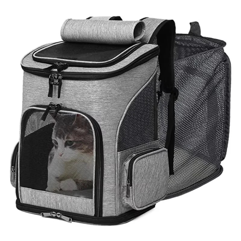 Cat Bag Outdoor Portable Cat Backpack, Foldable Small Dog And Cat Outdoor Bag Expandable Double Shoulder Pet Backpack shimendi Sécurité et Confort pour Chien chat| Shimendi