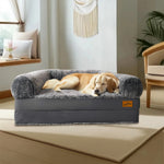 180cm Long Human Size Dog Bed for Adults and Pets to Nap Foldable Calming Pet Bed Plush Cover Orthopedic Sponge Base - shimendi