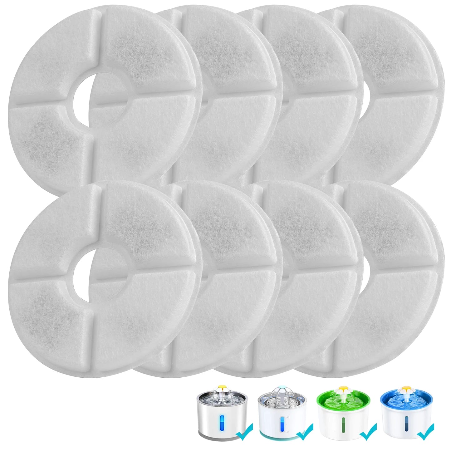 Cat Water Fountai Little Flower Water Fountain Filter Cartridge, Original Fit, Deep Purification for Pet's Healthy Water Intake