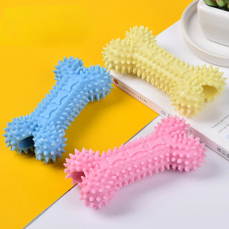 Pet Dog Chew Toys Rubber Bone Toy Aggressive Chewers Dog Toothbrush Doggy Puppy Dental Care For Dog Pet Accessories