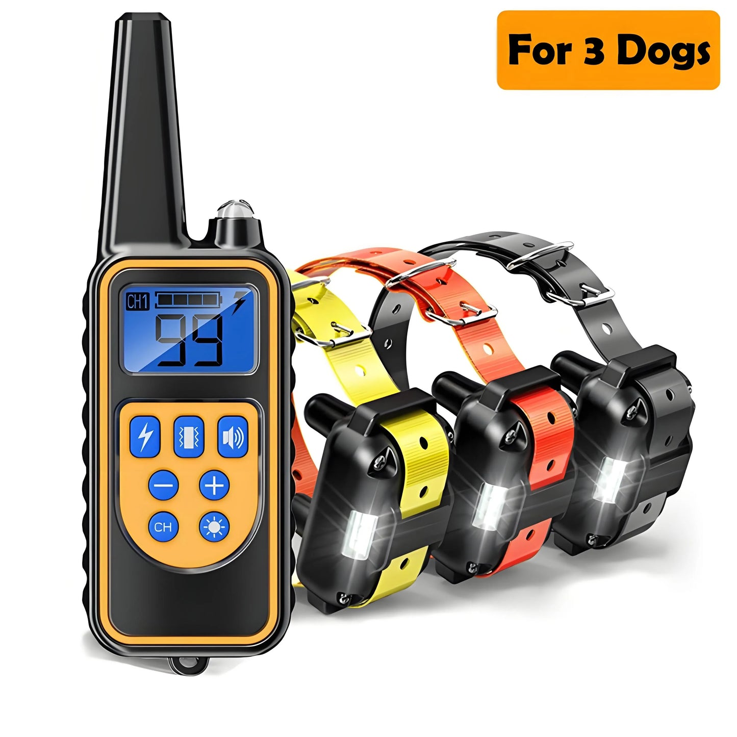 800m Dog Training Collar LCD Screen Waterproof Pet Electronic Collar Remote Control Trainer For Most Dogs
