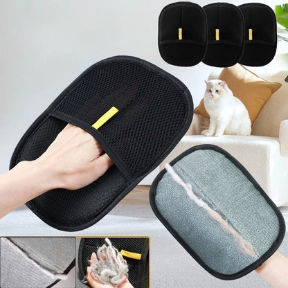 Double-Sided Pet Grooming Gloves Cat Hair Brush Kitten Cleaning Tool Dog Deshedding Brush Pet Removal Gloves Pet Supplies