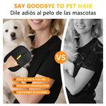 Reusable Double-Sided Pet Hair Removal Glove Anti-Static Grooming Tool for Cats Dogs Soft Brush Mitt for Furniture Carpet Cloth - shimendi