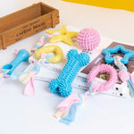 Pet Dog Chew Toys Rubber Bone Toy Aggressive Chewers Dog Toothbrush Doggy Puppy Dental Care For Dog Pet Accessories - shimendi