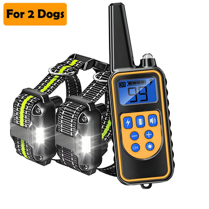800m Dog Training Collar LCD Screen Waterproof Pet Electronic Collar Remote Control Trainer For Most Dogs