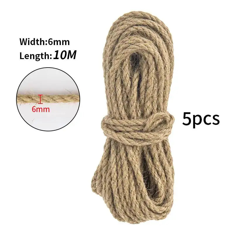 Natural Sisal Rope for Cat Tree DIY Scratching Post Toy Climbing Frame Replacement Kitten Claw Scratch Furniture Handmade Ropes