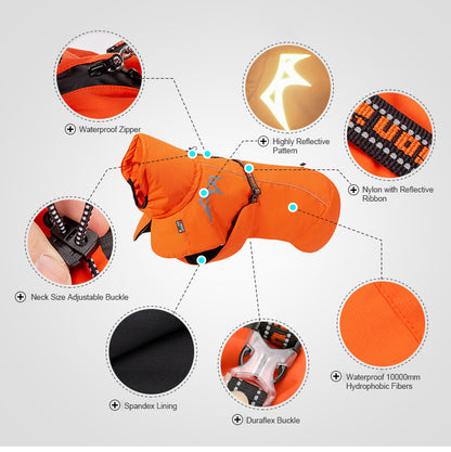 Truelove Warmer Dog Winter Coat Pet Jacket Fashion Dog Clothes Waterproof Windproof Reflective Outdoor Dog Coat TLG2372