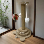 Pet Cat Toy Cat Turntable Funny Cat Stick Balls Durable Sisal Scratching Board Cat Supplies Cat Grab Column Pet Product - shimendi