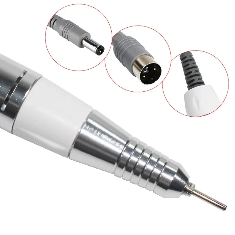 Professional Electric Nail Drill Handle 35000RPM Nail Art Drill Handpiece File Polish Grind Machine Manicure Drill Accessory