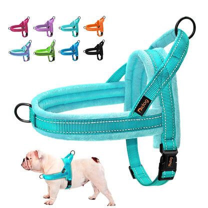 Warm Dog Harness Vest Winter Dog Harnesses Soft Padded Pet Training Harnesses Vests Adjustable For Small Large Dogs Bulldog Pug