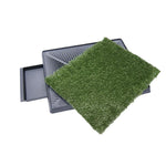 Indoor Outdoor Washable Dog Potty Grass with Tray Resuable Potty Pet Loo Washable Reusable Pee Pad for Puppy Potty Training - shimendi