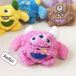 A small monster dog plush sound toy grinding teeth resistant to bite boredom companion small dog Teddy Golden Retriever pet supp - shimendi