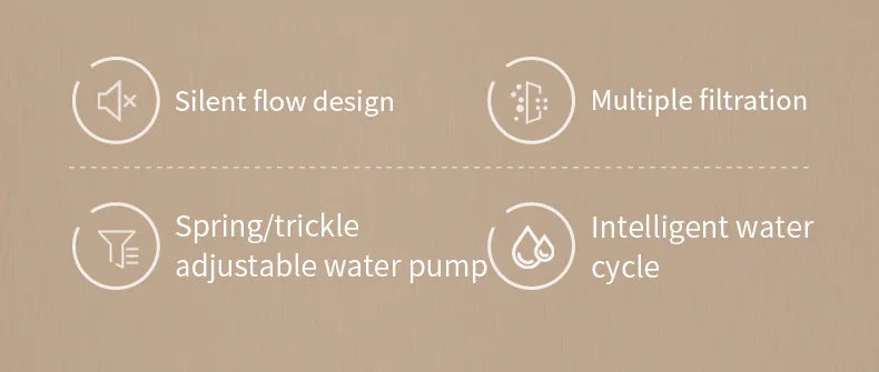 101oz/3L Pet Water Fountain Automatic Induction Circulating Filtering Cat Water Drinker USB Electric Mute Cats Water Dispenser