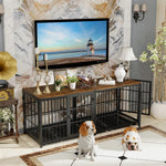 Large Wooden Dog Crate Indoor Furniture Style Elevated Pet - shimendi