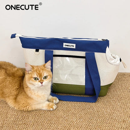 ONECUTE Airline Approved Cat Carrier, Portable Pet Bubble Backpack with Safety Strap, Lightweight Dog Travel Bag