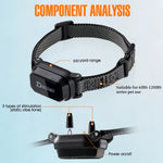 800m Digital Dog Training Collar Waterproof Rechargeable Remote Control Pet with LCD Display for All Size Shock Vibration Sound - shimendi