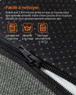 Feandrea Dog Basket, Raised Edge, Non-Slip, Removable Washable Cover, XL Size for Large Dogs, 100 x 75 x 25 cm, Grey - shimendi