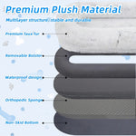 Human Dog Bed, Washable Faux Fur Dog Bed for People Doze Off, Napping Orthopedic Dog Bed, 71''x45''x14'' Size Fits You and Pets - shimendi