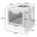 Easy Cleaning Cat Litter Box Large Cat Pan Drawer Anti-Splashing Cat Potty Toilet Tray with Scoop shimendi Sécurité et Confort pour Chien chat| Shimendi