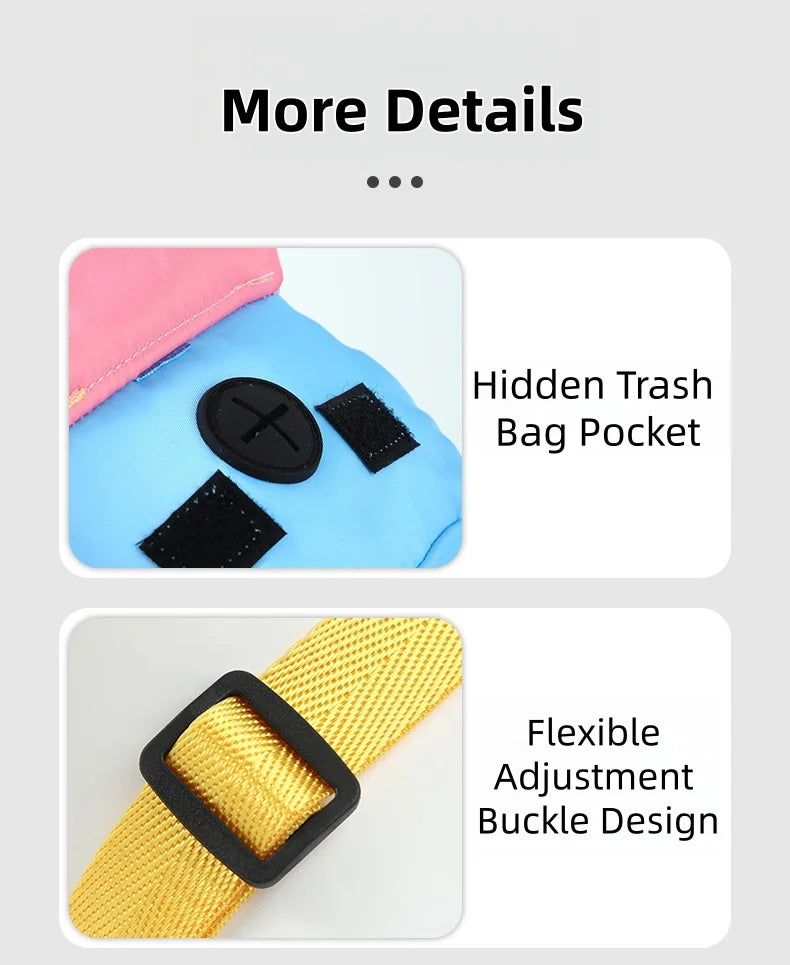 Pet Travel Traction Backpack Dog Bag Snack Toy Garbage Bag Free Hands Cat and Dog Supplies Outgoing Equipment Собака