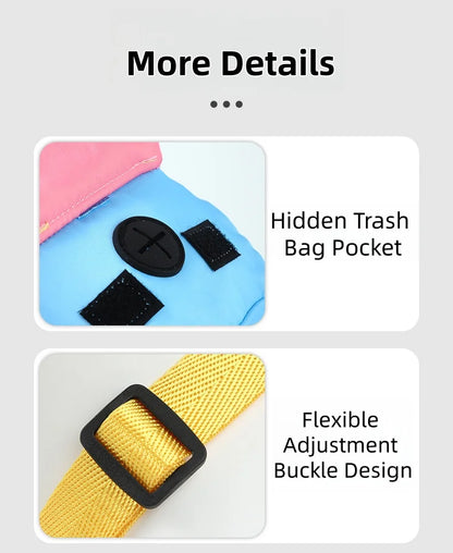 Pet Travel Traction Backpack Dog Bag Snack Toy Garbage Bag Free Hands Cat and Dog Supplies Outgoing Equipment Собака