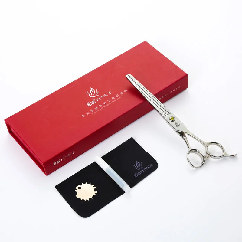 Fenice High-grade JP440C Alloy Steel 7.0/7.5 inch Pet Grooming Scissors Dog Hair Cutting Shears Tool for Pet Groomer Beautician