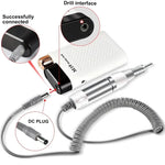 Professional Electric Nail Drill Handle 35000RPM Nail Art Drill Handpiece File Polish Grind Machine Manicure Drill Accessory - shimendi