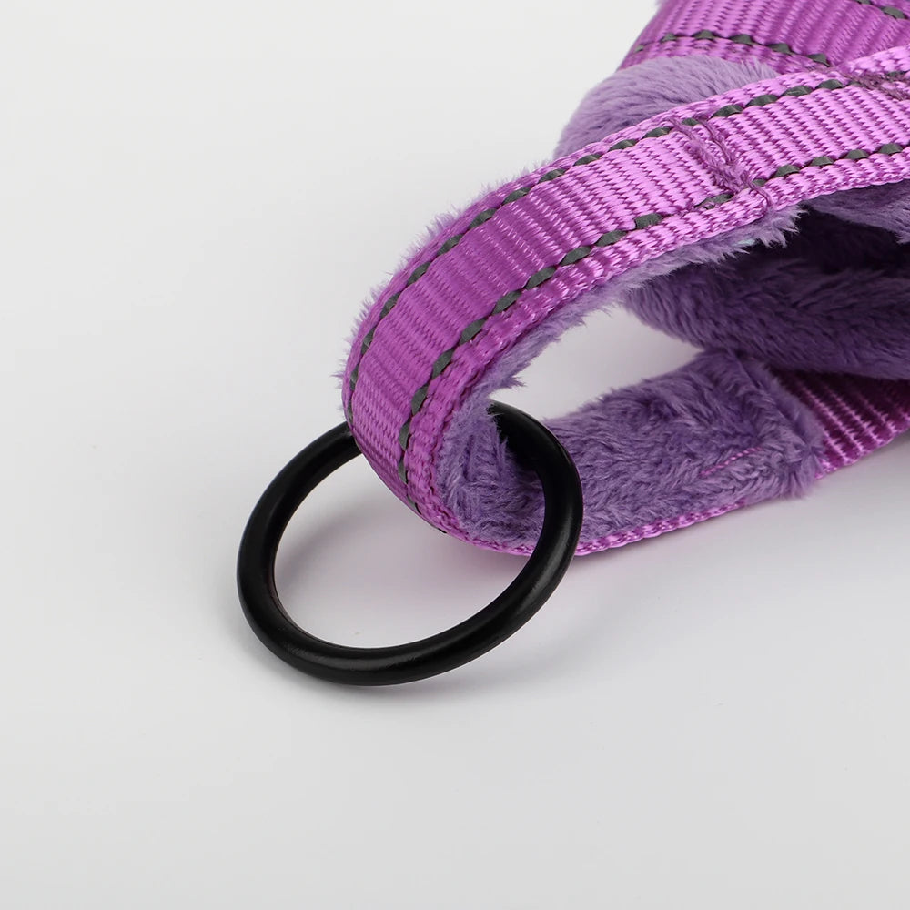 Warm Dog Harness Vest Winter Dog Harnesses Soft Padded Pet Training Harnesses Vests Adjustable For Small Large Dogs Bulldog Pug