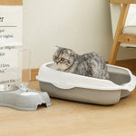 Semi-enclosed Litter Box Spatter-proof Cat Toilet Large Kitten Cleaning Supplies Large Cat Poop Bowl Pet Bupplies - shimendi