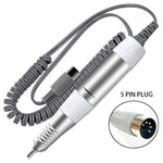 LNWPYH 35000rpm 5 Pins PLUG Electric Nail Drill Machine Handle Handpiece Pedicure Replacement Pen Manicure Beauty Tool Accessory - shimendi