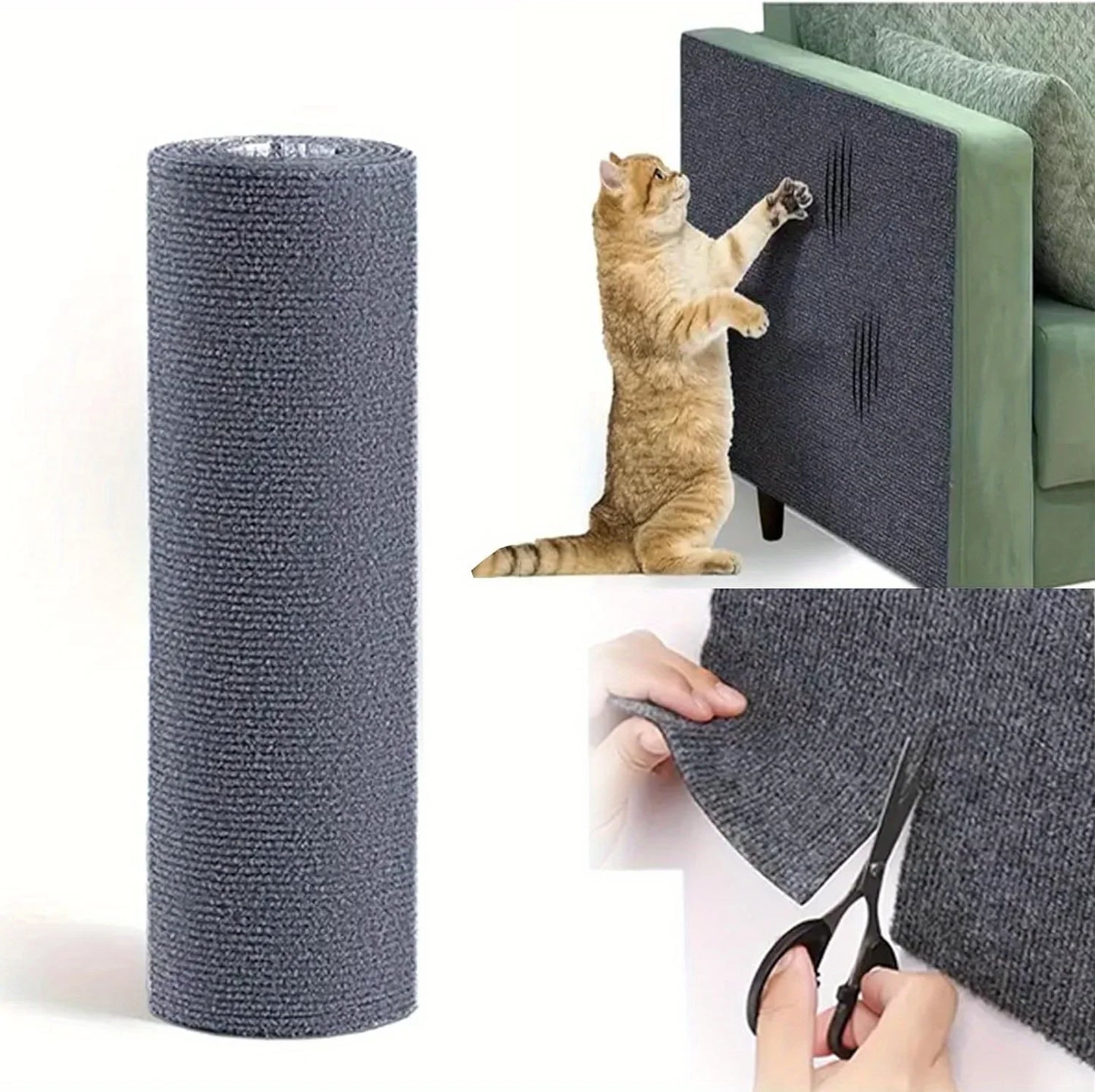 Self-Adhesive Anti Cat Scratch Sofa DIY Cats Scratch Protection Paws Sharpen Trimmable  Carpet Cats Scratch Board ﻿Roll Shipment