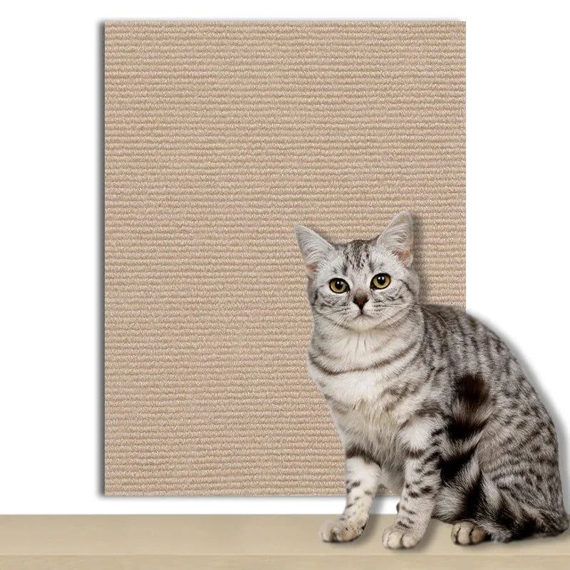 60x200cm Self-adhesive Cat Scratcher Sofa Protector Cats Scratcher Pad Board Protection Trimmable Carpet DIY Cat Scratch Mat