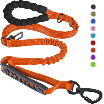 Reflective Shock Absorbing Pet Leashes with Car Seatbelt，Medium and Large Dog Tactical Safety Leash，Explosion-proof Dog Leash