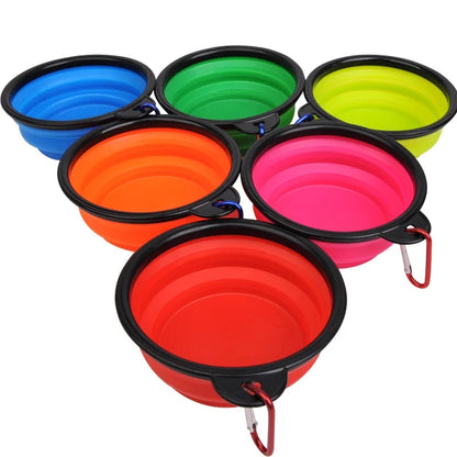 Durable TPR Portable Pet Food Bowl for Cats And Dogs Silicone Collapsible Travel Outdoor Water Food Bowl for Pets