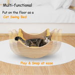 Cat Wall Hiding House Hammock Climbing Shelves Moon Perches Bed Ladder Solid Wood Steps For Activity Indoor Cats Wall Furniture - shimendi
