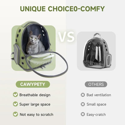 Pet Cat Carrier Bag Outdoor Travel Backpack for Cats Small Dogs Breathable Cat Carrying Bag Pet Supplies Transparent